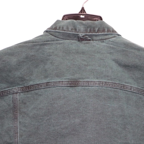 Vintage New Carhartt Stone Wash Denim Jacket Green - Picture 6 of 6
